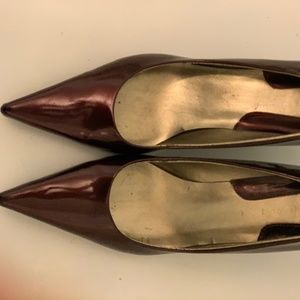 Nine West Red/Burgundy patent leather heels 8.5